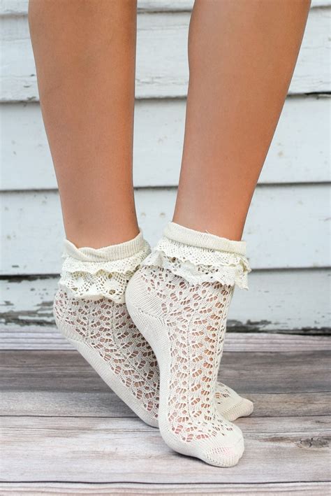 lacy boot socks